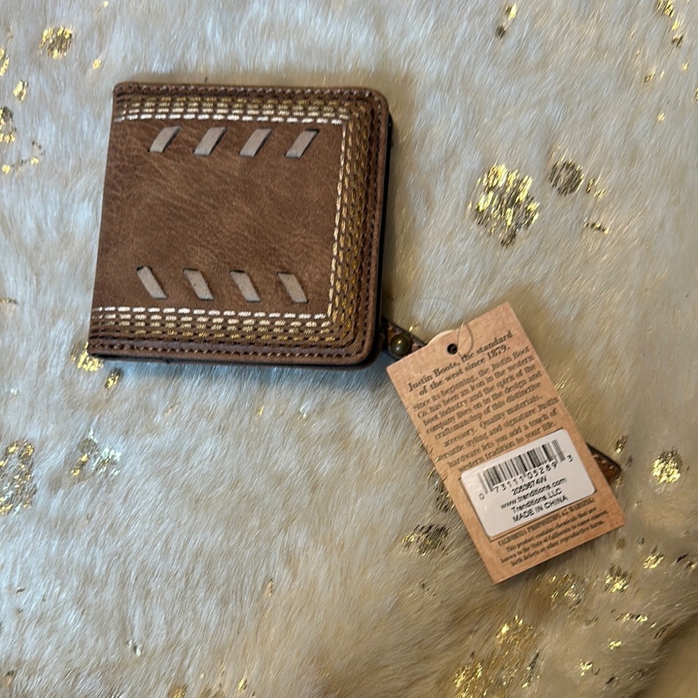 JUSTIN WOMEN'S BIFOLD CHESTNUT/WHIP WALLET